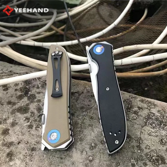 New fashion outdoor edc g10 handle survival knives tactical folding knife