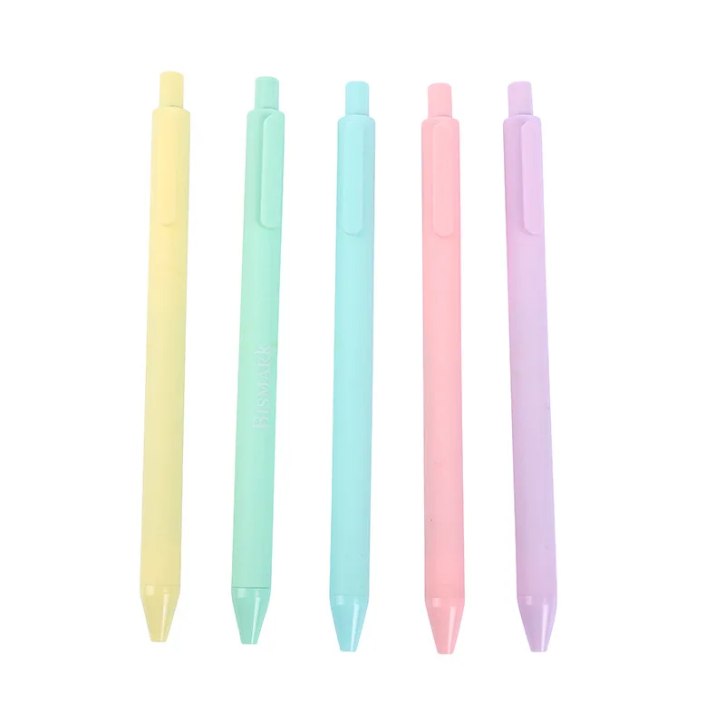 Macaron multi-color push Pen with custom logo Cute girl High appearance level Water pen