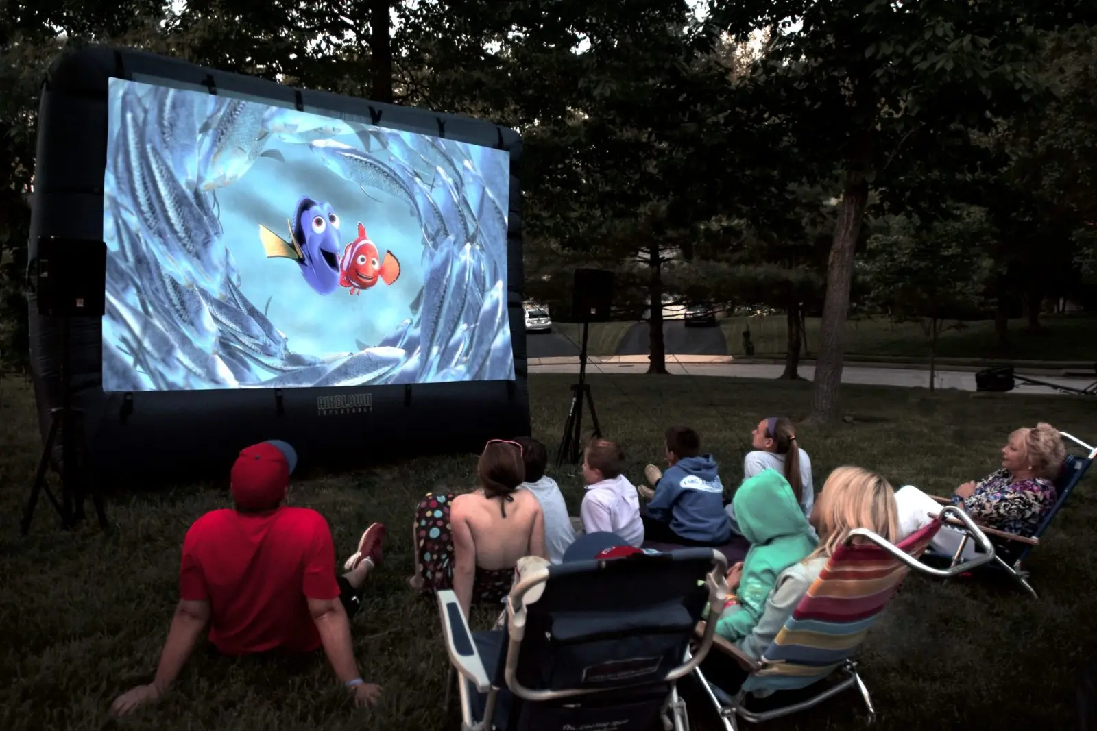 Large Inflatable Movie Screen Projector Outdoor With Stand Yard Projector Screen Inflatable Screen Movie Cinema