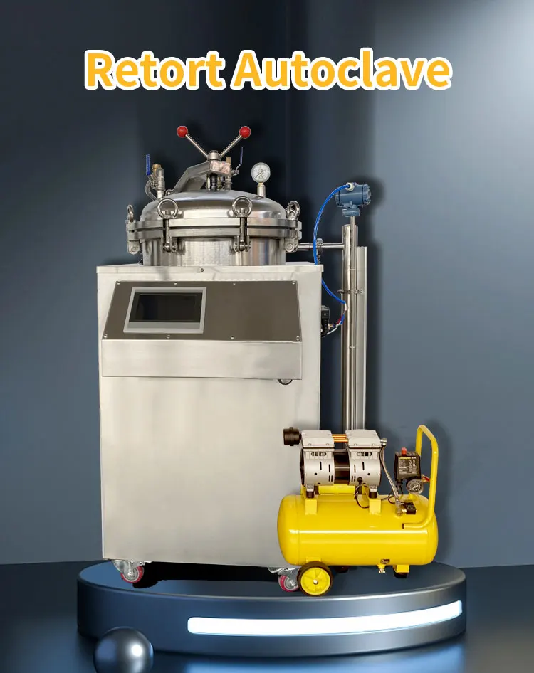 75L 100 Liter industrial steam autoclave 150L Plastic Bottle And Canned Food Steam Retort Sterilizer steam water bath sterilizer