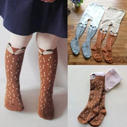 Cartoon Cute Baby Kids Toddlers Girls Knee High Socks Tights Leg Warmer Stockings Fox Animal Cotton Long Socks Fashion