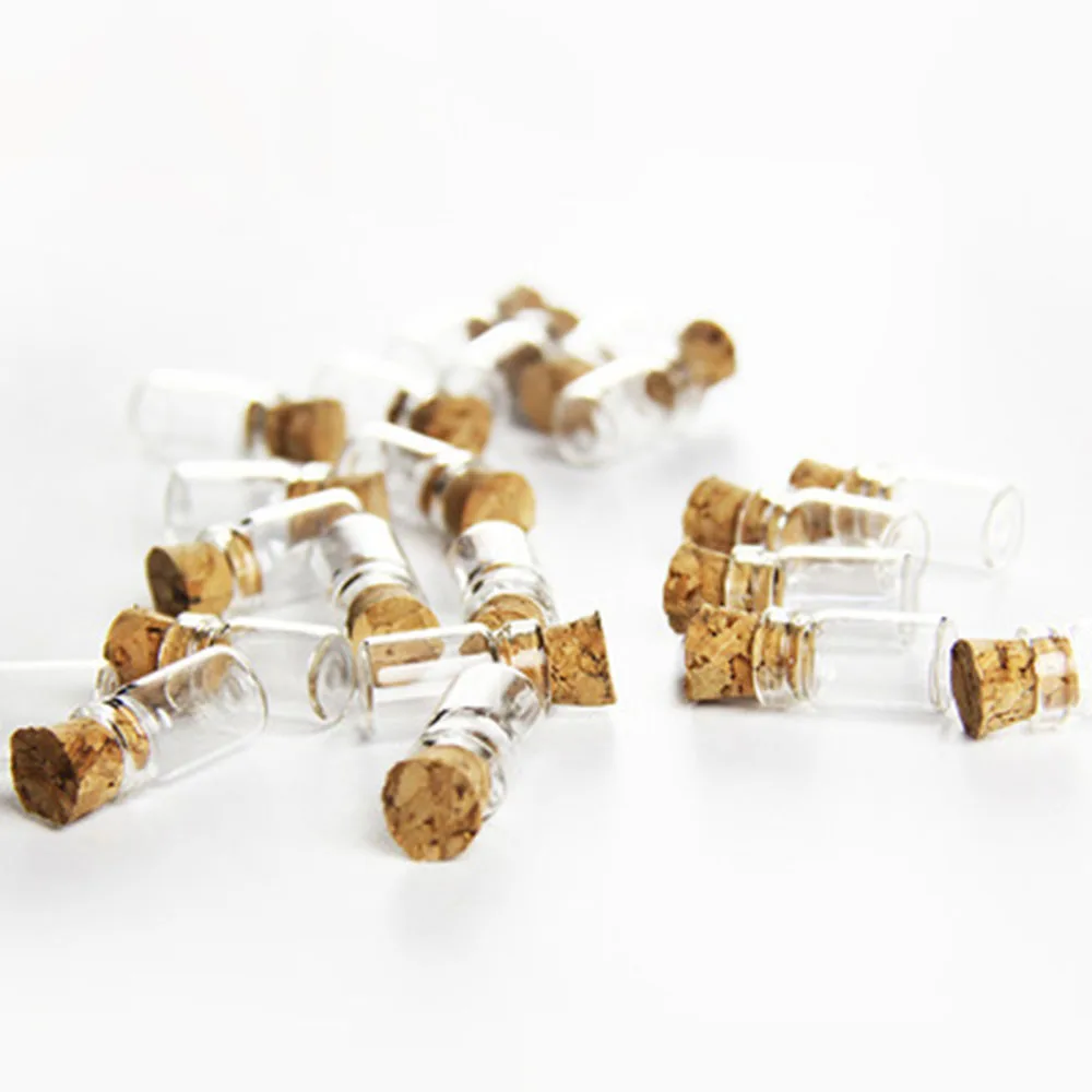 Cork Stopper Glass Bottle Vials Jars with Cork Wishing Bottle Wedding Favor