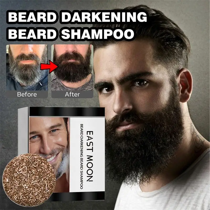 Beard Darkening Shampoo Conditioner Beard Regrowth Shampoo Bar Hair Damaged Treatment Black Hair Polygonum Solid