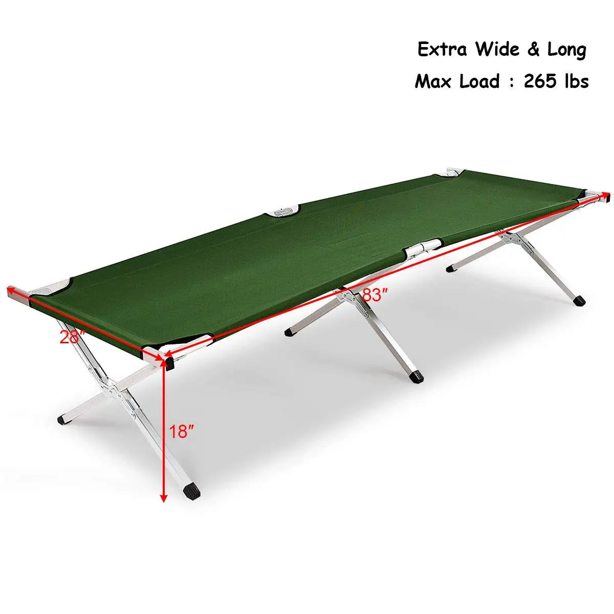 Folding Portable Lightweight Camping Bed Single Cot 600d Carrying Bag Camp Tent Camp Bed