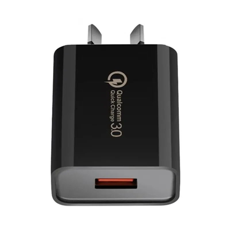  2021 Новый QC3.0 5V 3A AU вилка европейского и американского быстрого настенного зарядного устройства быстрой зарядки зарядное устройство для телефона с одним портом мобильных