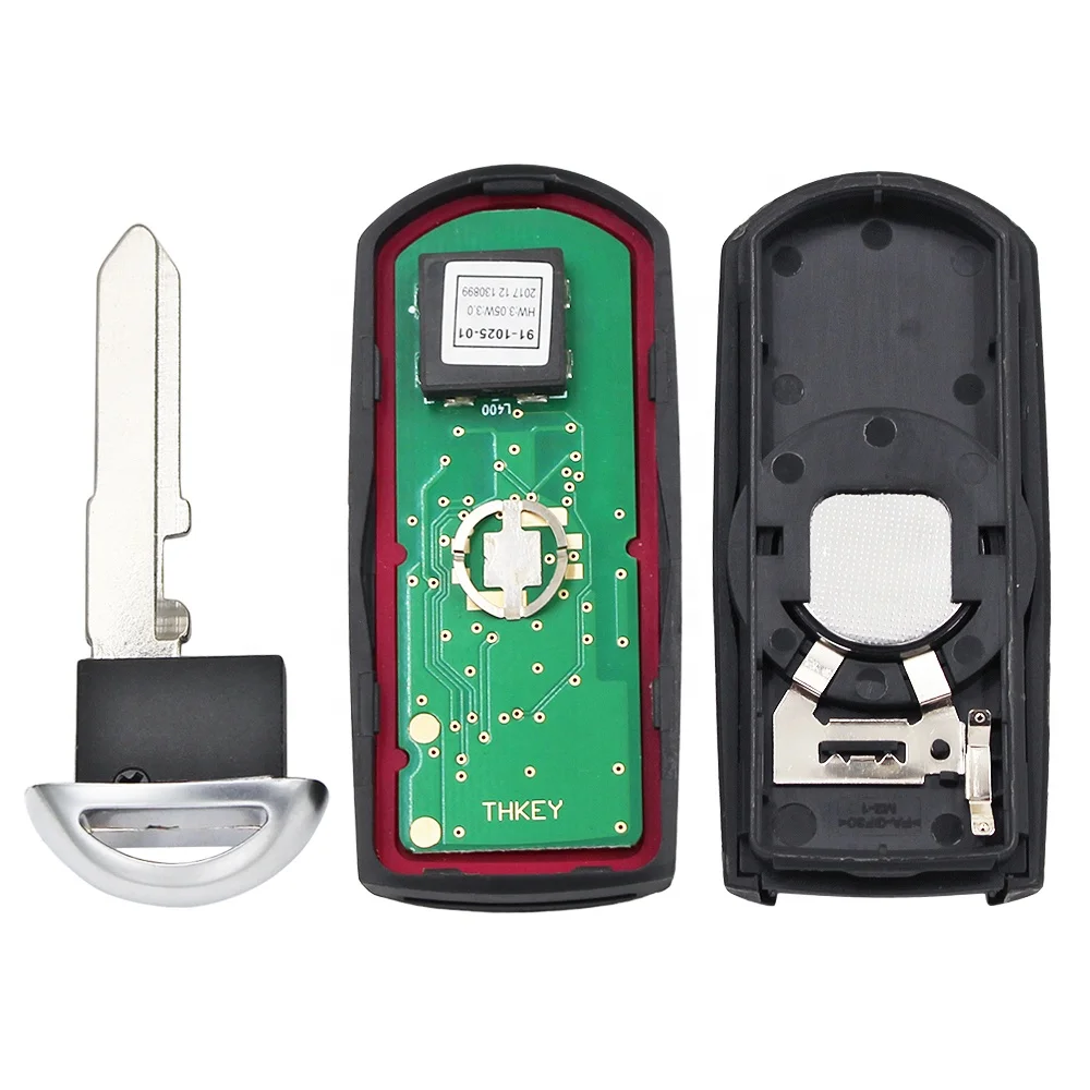 4 Buttons Smart Remote Car Key Fob 433MHz with 49 Chip for Mazda (for Mitsubishi System) 6 3 MX-5 CX-3 CX-5 CX-7, SKE13E-01