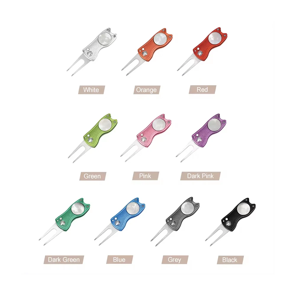 PRIMUS GOLF High Quality Retractable Golf Pitch Repair Tool Custom Logo Golf Ball Marker Divot Tool