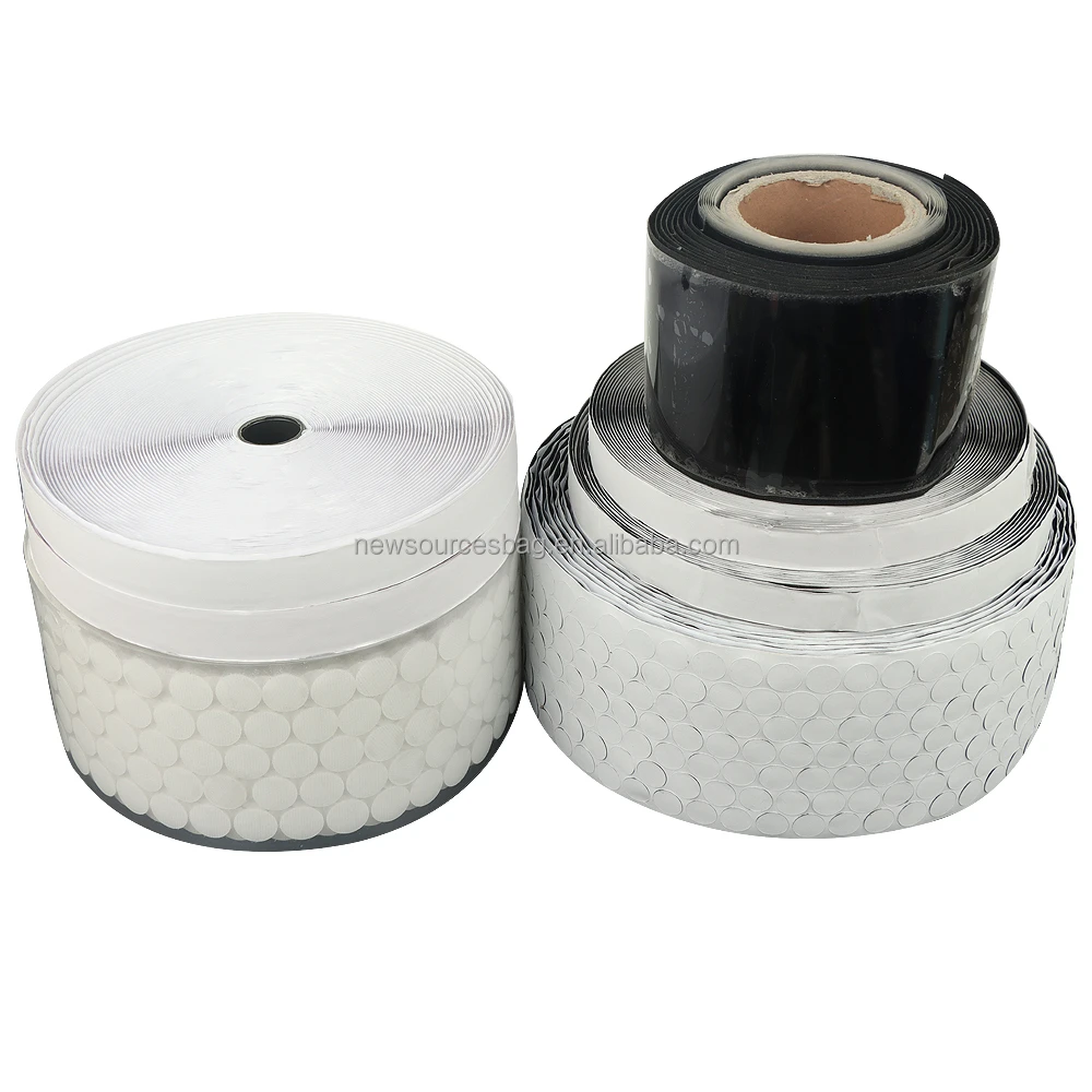 Wholesale Black White Self-Adhesive Fastener Tape Velcroes Hook and Loop Tape Cable Ties