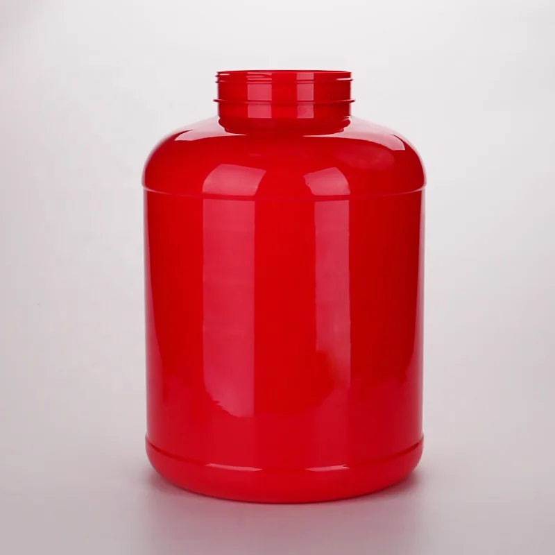 Empty Fitness Protein Powder Container 3L 5L 7L 10L Capacity Color Custom Wide Mouth Whey Protein Jar Plastic Bottle For Powder