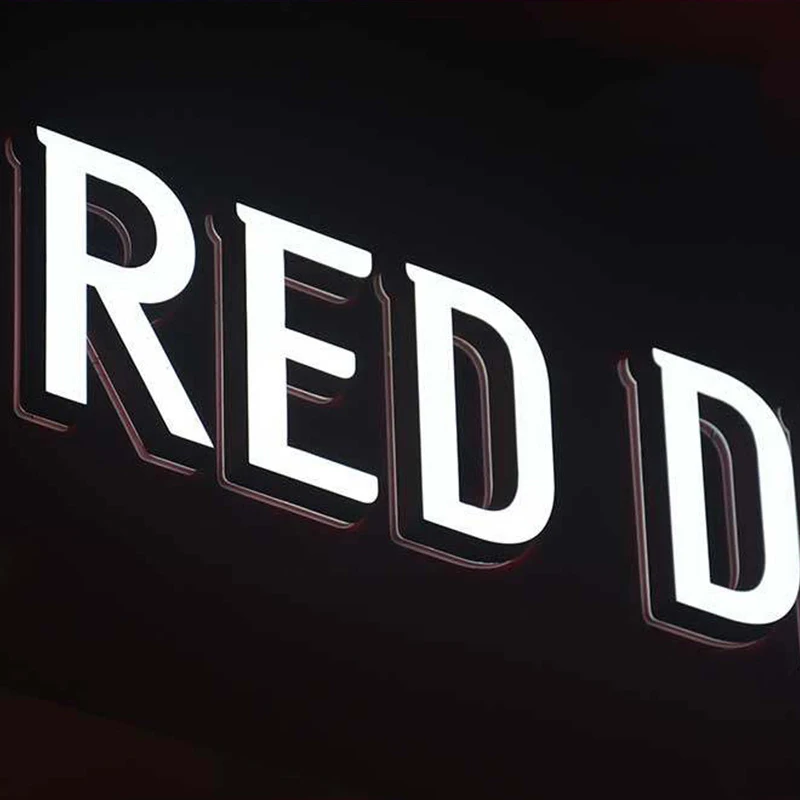 Low price hot sale high quality stainless steel numbered metal 3D backlit letter sign for store