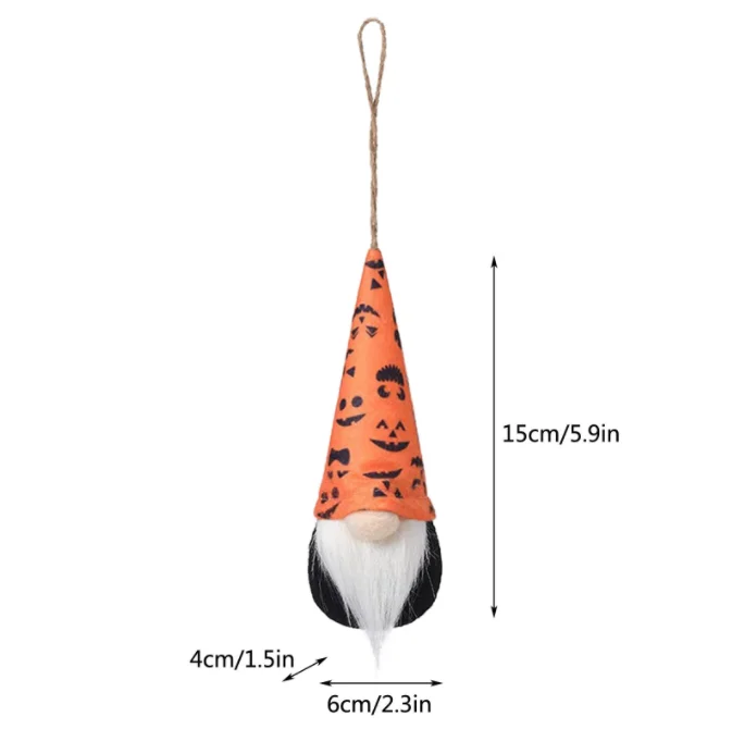 Halloween Gnomes Decorations Plush Halloween Vampire Gnome Decor With Witch Hat Bat Scandinavian Tomte Doll Elf Halloween Table