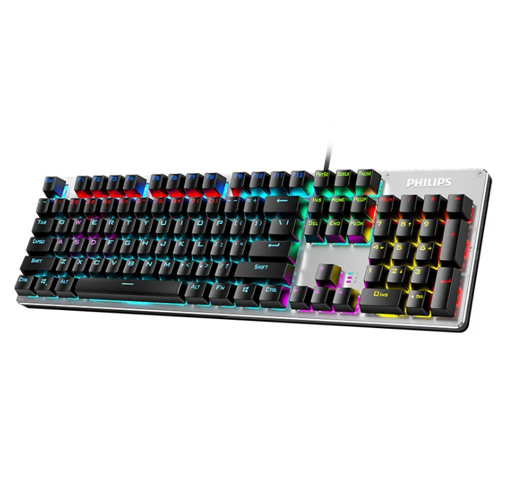 Real machine mechanical steam punk steam keyboard green shaft retro electroplating  gaming mechanical keyboard cross-border