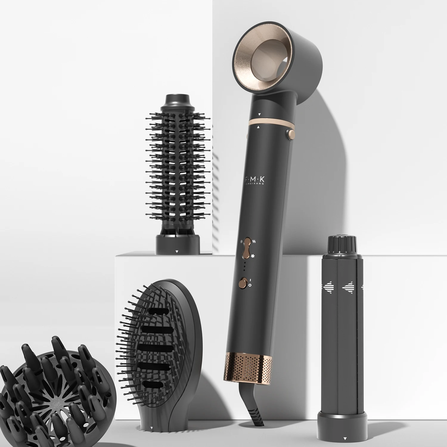 7 in 1 high speed motor hot air BLDC Hair Straightening Brush  Massage hot Comb Ionic Brush Electric Ionic Hair Brush Long life