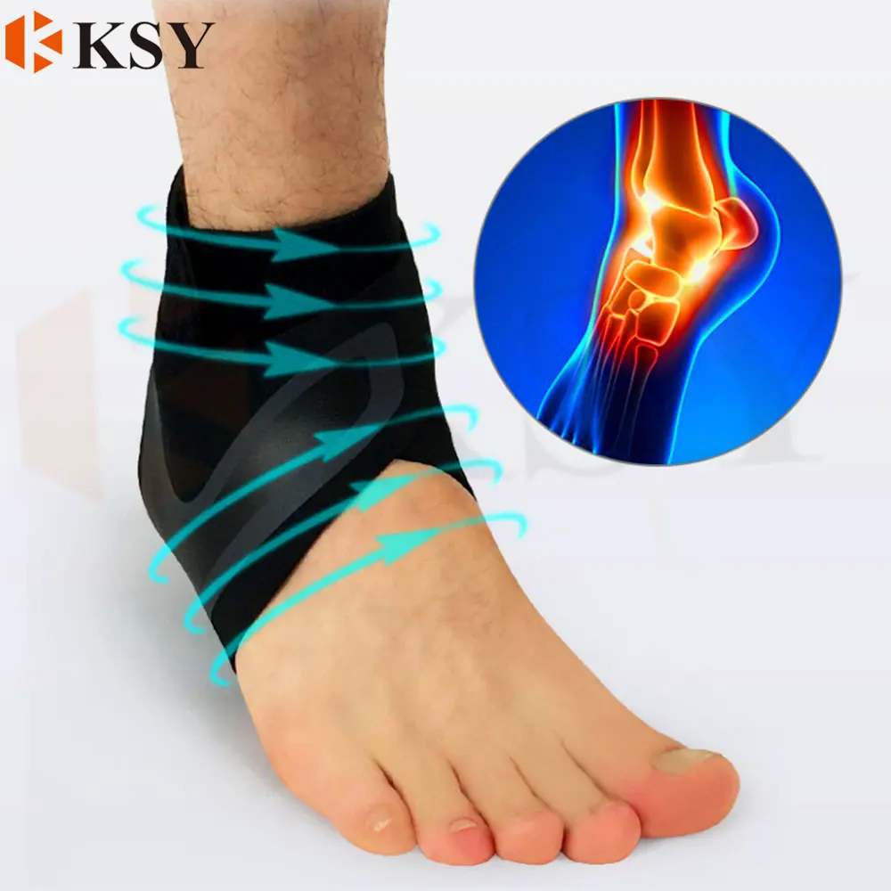 Compression Foot Sleeve Sports Adjustable Ankle Stabilizer Straps Lace Up Ankle Support