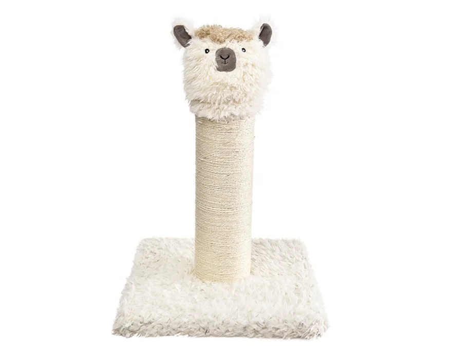 Pet Star Plush Sisal Alpaca Shape Cat Scratch Tree Post