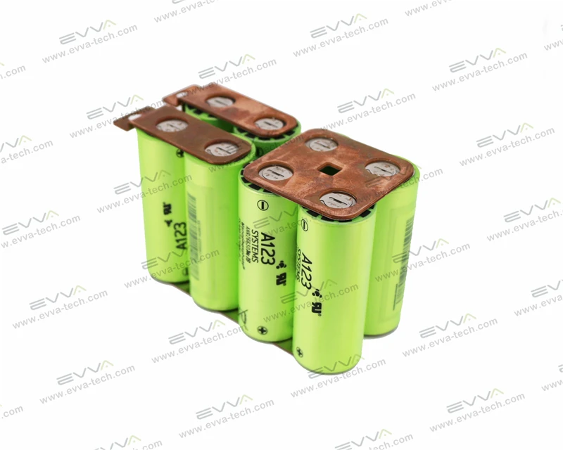 13 2 V 5000mAh A123 ANR26650M1B 26650 LiFePo4 4S2P аккумулятор с медной пластиной