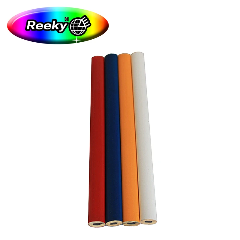 CARPENTER PENCIL, UNSHARPENED ,PAINTED Multiple colors ,Octagonal, oval, waist drum