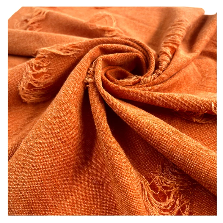 No MOQ Solid Distressed Jacquard custom knit  polyester distressed fabric printing for bows