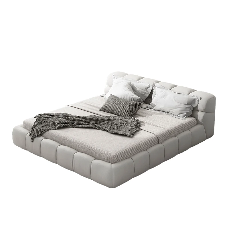 Manufacturer Wholesale High Quality white Queen Size King Size Bed Bedroom Set Leather Bed