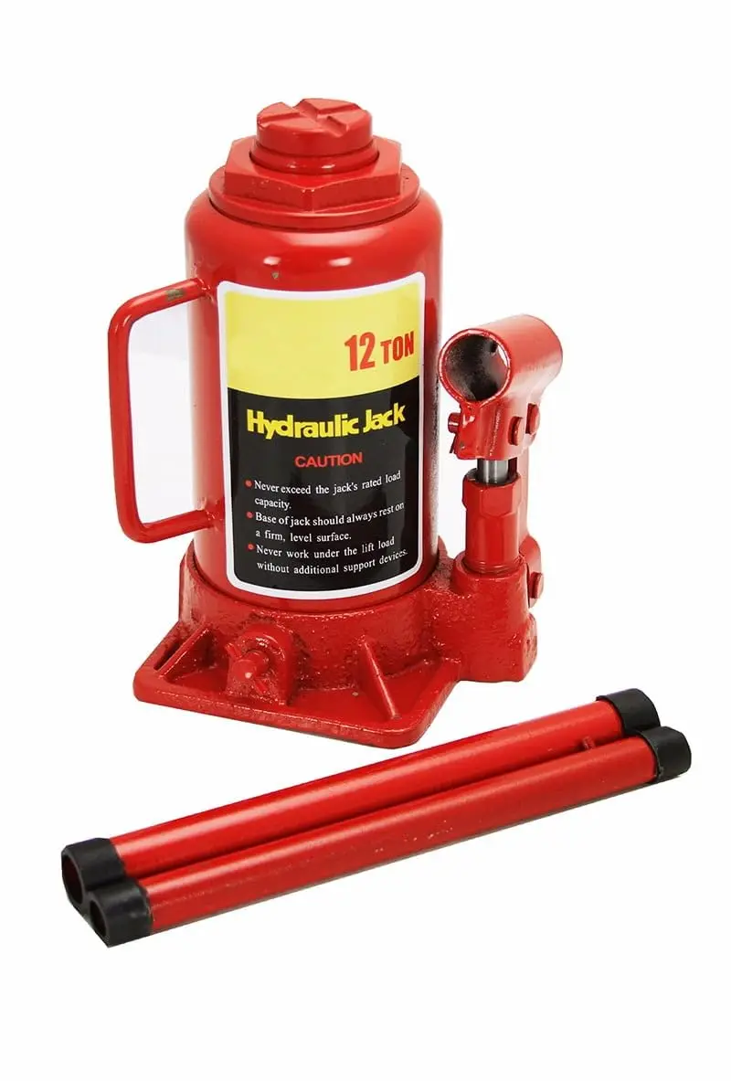 Low Profile Red 20 Ton Double Lift Air Vertical Hydraulic Bottle Jack for Car Repair