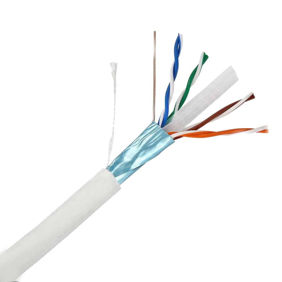 4 Pairs BC CCA Conductor Shielded Network Cable Cat6 FUTP FTP 305m price