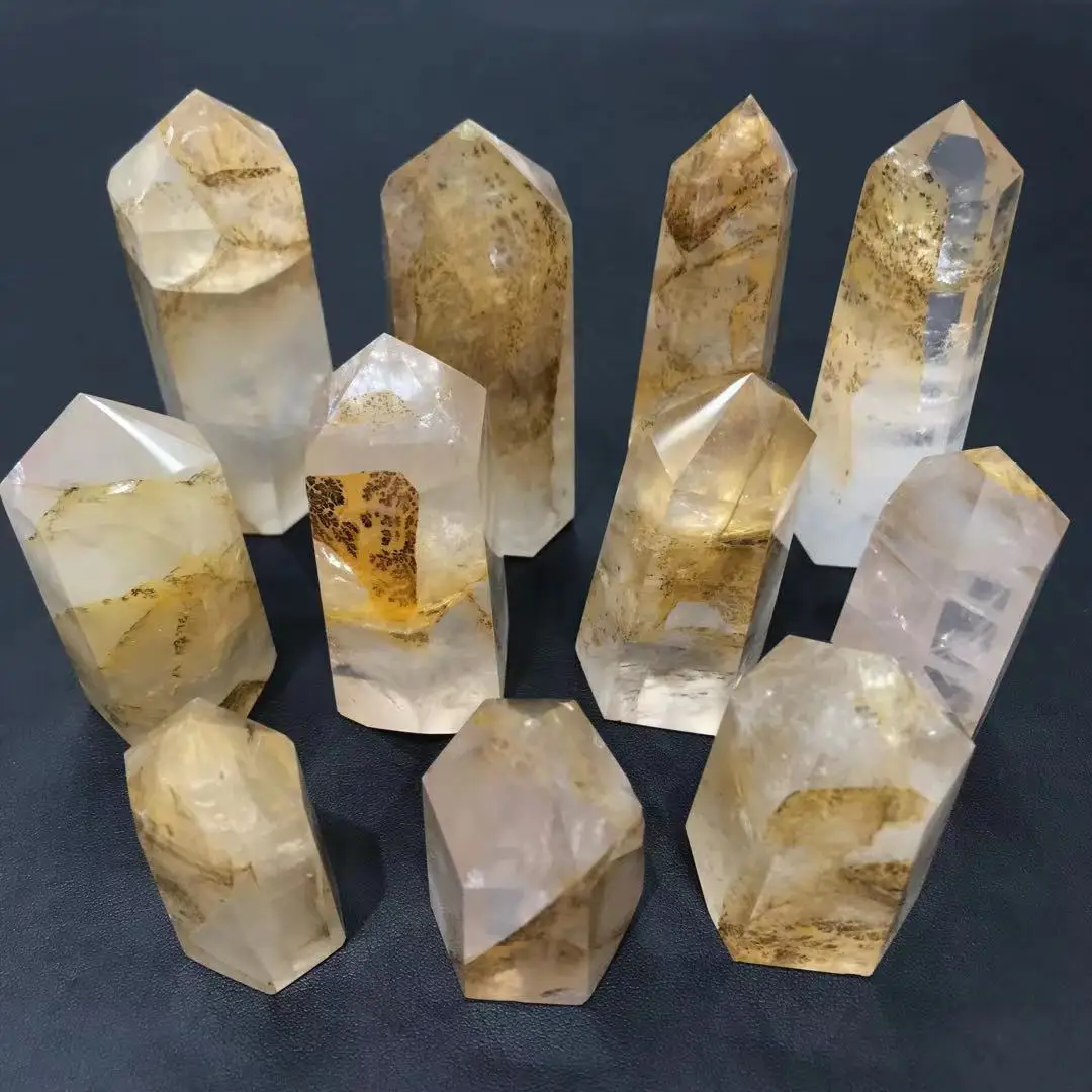 Top Quality Natural Crystal Stones Dendritic Quartz Tower Healing Crystal Wand Points for Sale