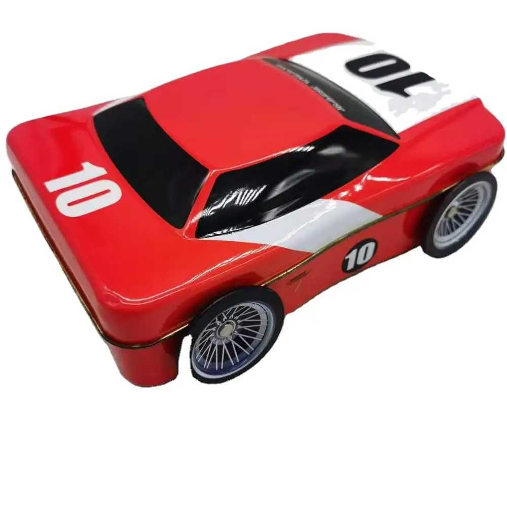 Жестяная коробка в форме автомобиля, шоколадные конфеты, игрушки для детей, Рождественская подарочная коробка