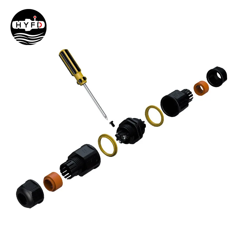 Free Samples IP67 Waterproof Wire Connector Brass With Nickel Plated PG14 Waterproof Cable Connector