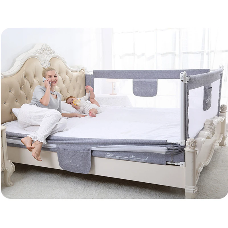 Nice Safety Bed Rail Baby Bumper Side Adjustable Folding Kids Bed Guard Rail Toddler Portable Fence Toddler Extra Long Bed Rail