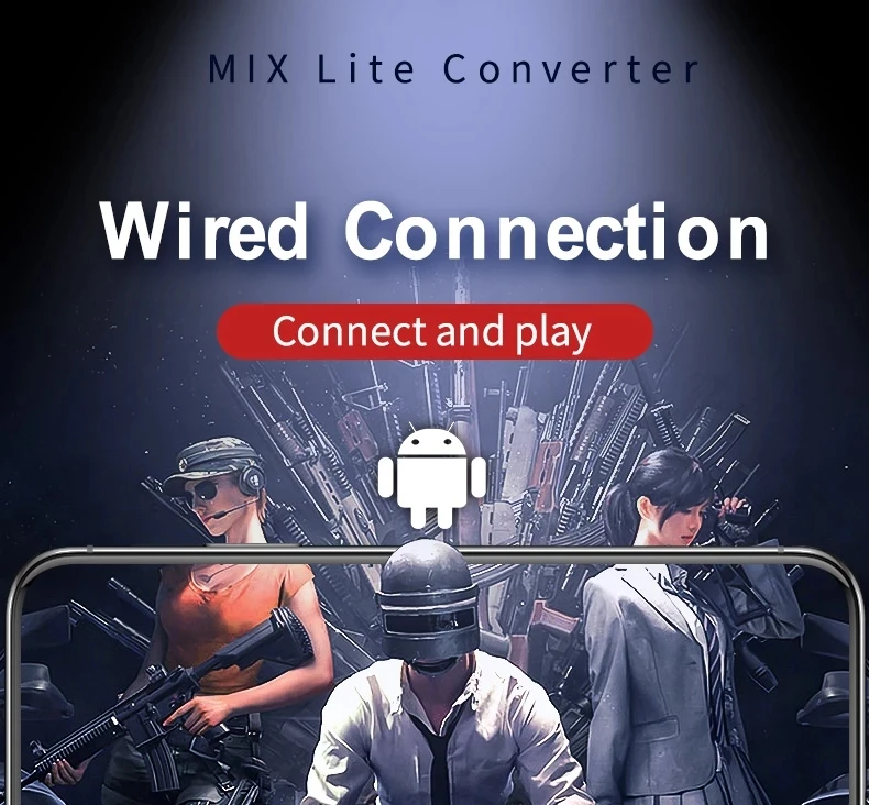 Конвертер геймпада для мобильного телефона Mix Lite PUBG контроллер адаптер клавиатуры мыши игры