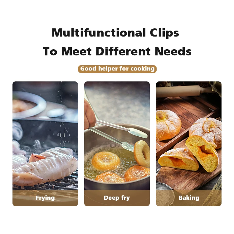 9 inch Barbecue Stainless Steel BBQ Tong Kitchen Metal Food Tongs Cooking Food Serving Tongs