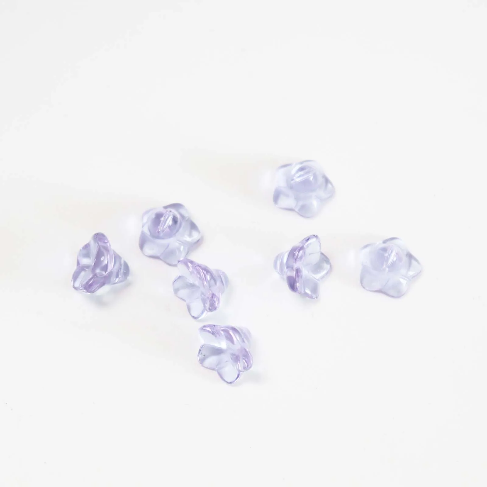 purple flower crystal glass beads for diy jewelry making loose beads wholesale