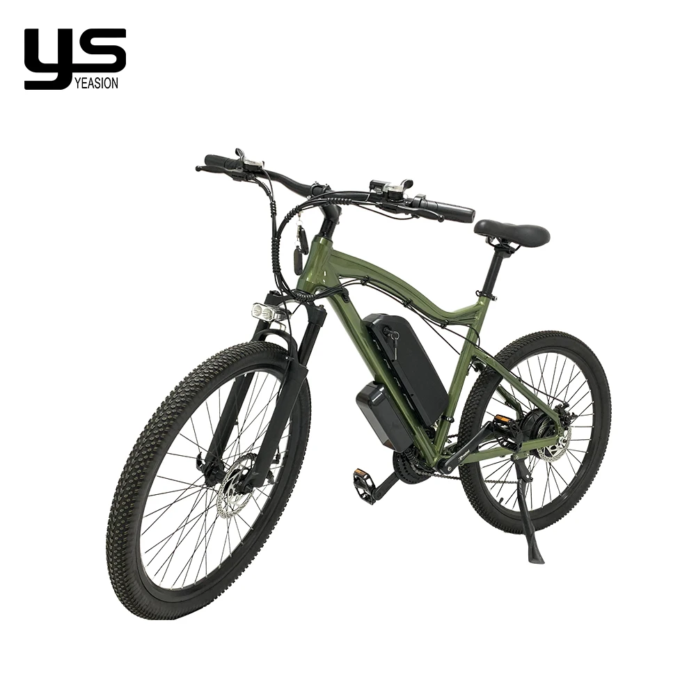 YEASION oem mtb 500w 750w 1000w 48v 17.5ah 26 inch fat tire electric mountain bikes for adult
