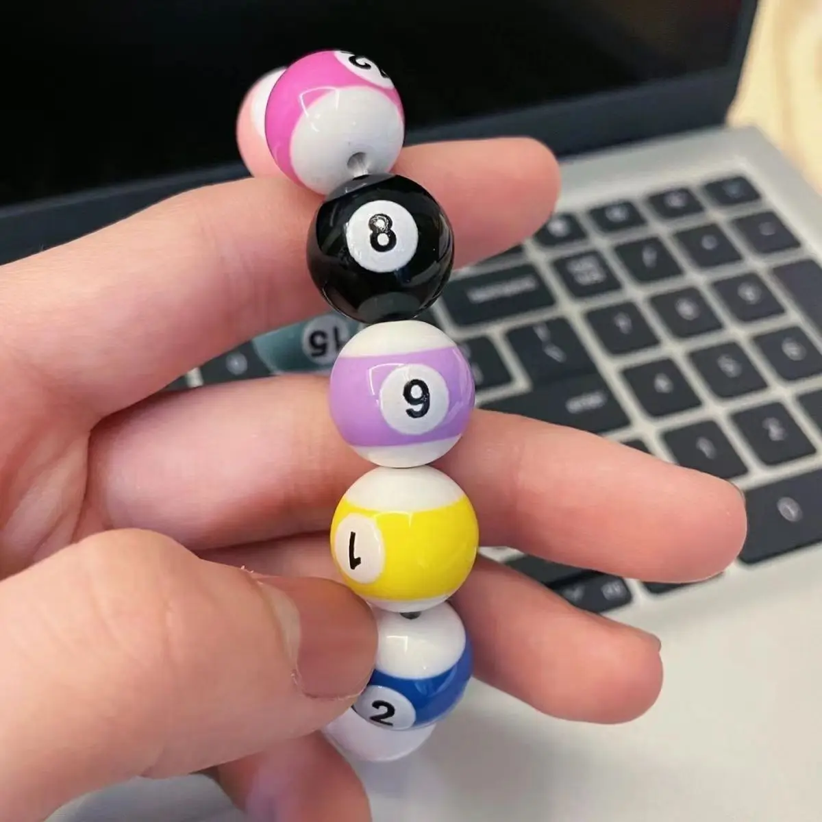 New wholesale billiards in eight billiard bracelet lovers students creative diy bead accessories birthday Christmas gift