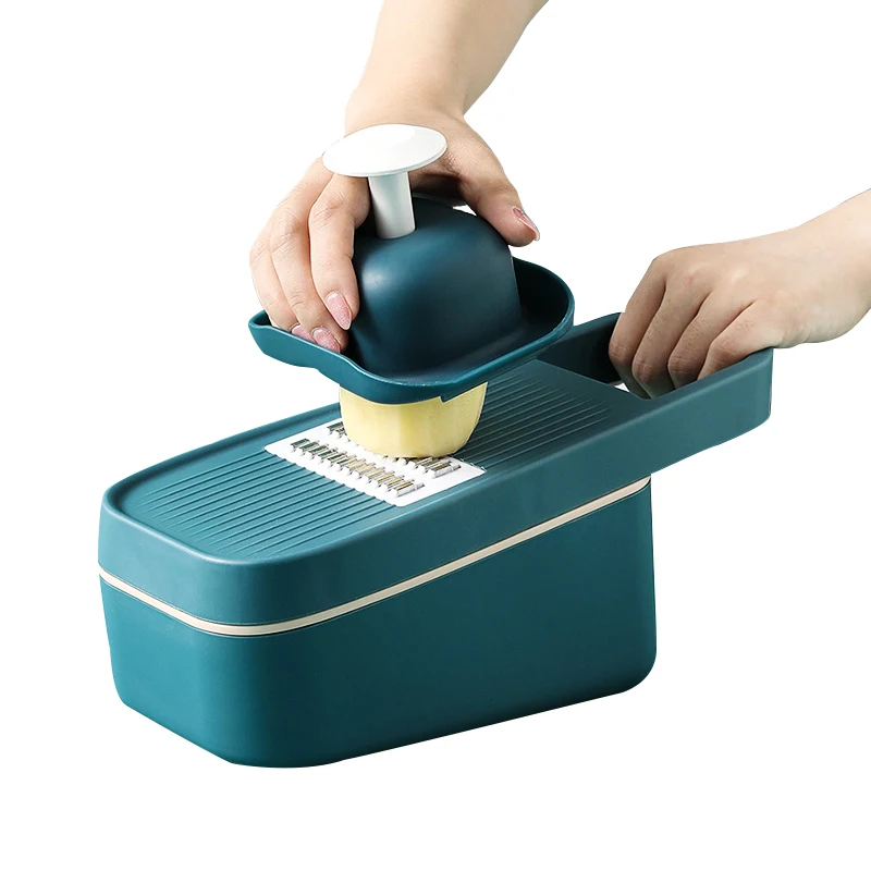 Hot Sell Multi-functional Vegetable Chopper Cutter slicer spiralizer peeler with Drain Basket Set Home Kitchen Gadgets