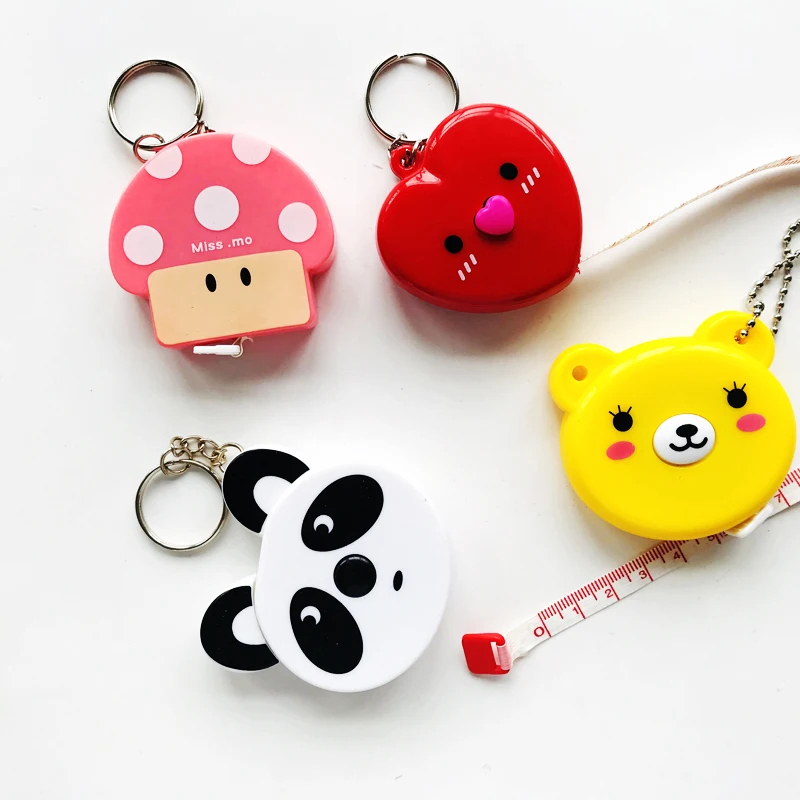 Roll Automatic Stretch Ruler Stationery Sewing Measure Ruler Measuring Tape Household 1.5 Meter 60Inch Long Cute Kawaii Animals