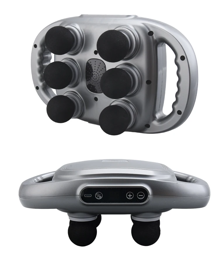 6 Heads Electric Massage Gun Deep Muscle Massager Body Relax Vibrate Fascial Fitness Machine