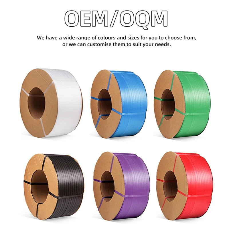 Wallepac  5 8 9 12mm Factory Wholesale Plastic Strapping Pallet  Packing Belt Polypropylene (Pp) Color Strapping Rolls