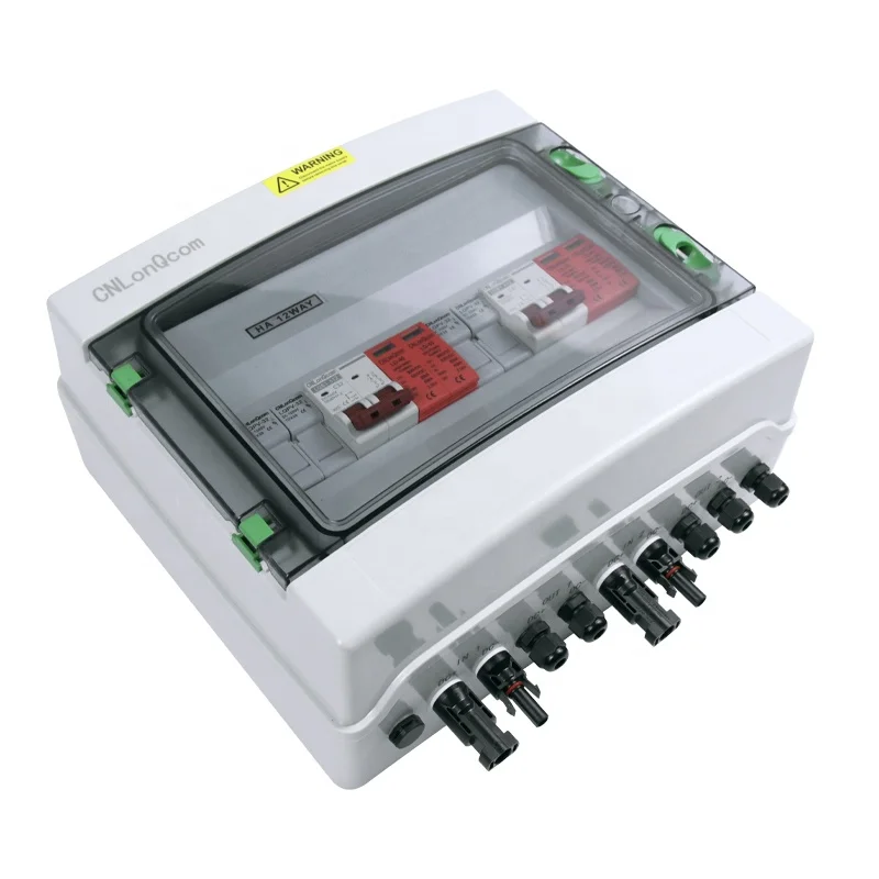 CNLonQcom 2-2 500V 32A 2 In 2 Out Plastic Solar IP65 Waterproof Box | Durable ABS Material 2 Strings Combiner Box