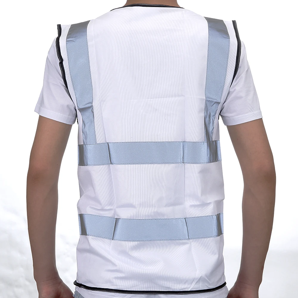Wholesale Custom High Visibility High Quality White Reflective Safety Vest