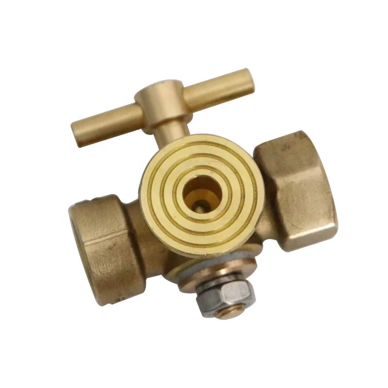 Латунный трехходовой клапан манометра для парового котла