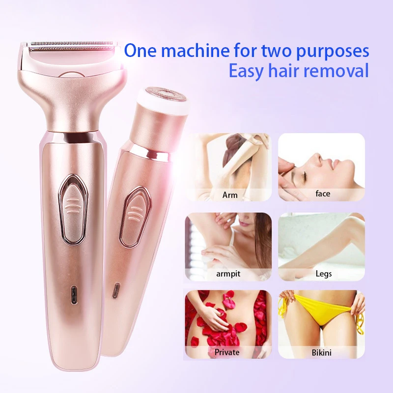 Ladies shaver two-in-one epilator multi-function washing and rechargeable hair removal device