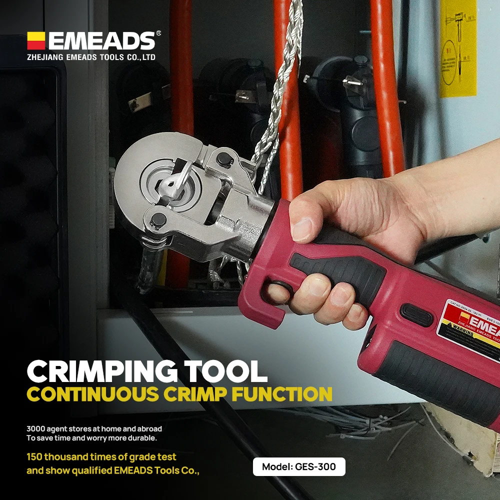 PZ-300 GES-300 Battery Powered Axial Press Tool for Air Conditional Pipe Copper Hydraulic Crimping