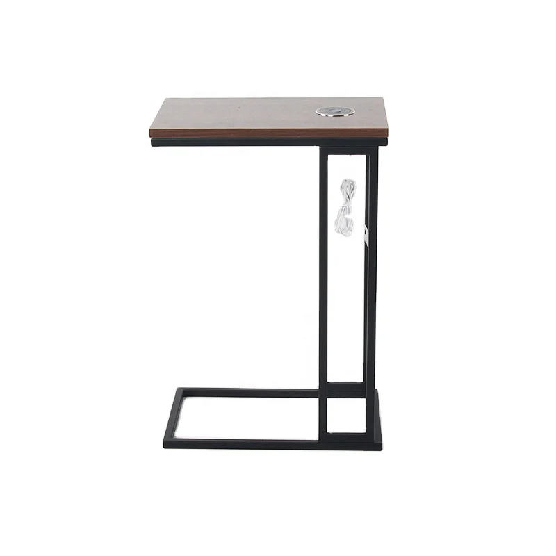 Small furniture living room bedroom Mobile Slide Under Couch Sofa Snack End Coffee Side Table With wheels Castors