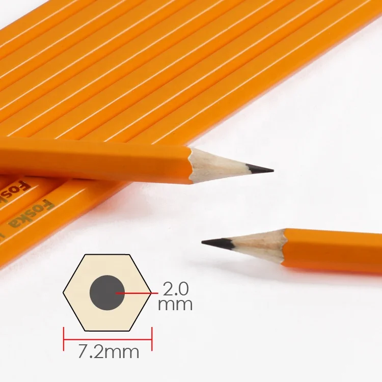 FOSKA Yellow Pencils with White Erasers Pre-sharpened Premium Drawing Sketch Graphite Pencils for Artists & Beginners