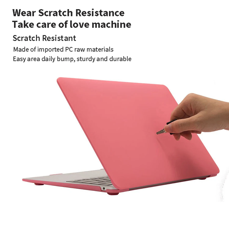 Cream Color Smooth Plastic Laptop Case For MacBook Air Pro Retina 11 12 13 15 for mac 13.3 16.2 inch with Touch Bar A2337 A2338