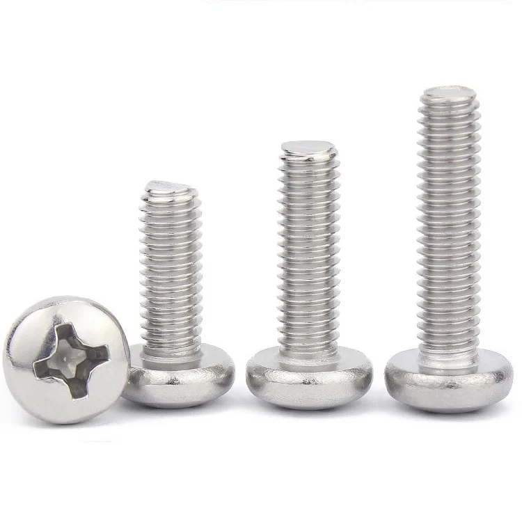 Free sample high quality Cross Pan Head Screw M2 M2.5 M3 M4 M5 phillips round head screw