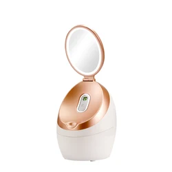 Домашний Уход за кожей, Глубокая очистка, косметическое оборудование, паровой аппарат для лица со светодиодной подсветкой