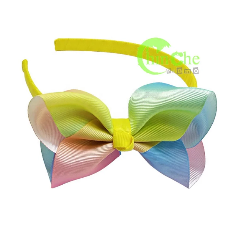 20mm 25mm 38mm 55mm 75mm Rainbow grosgraion ribbon bowtie ready to ship for hair bow ribbon