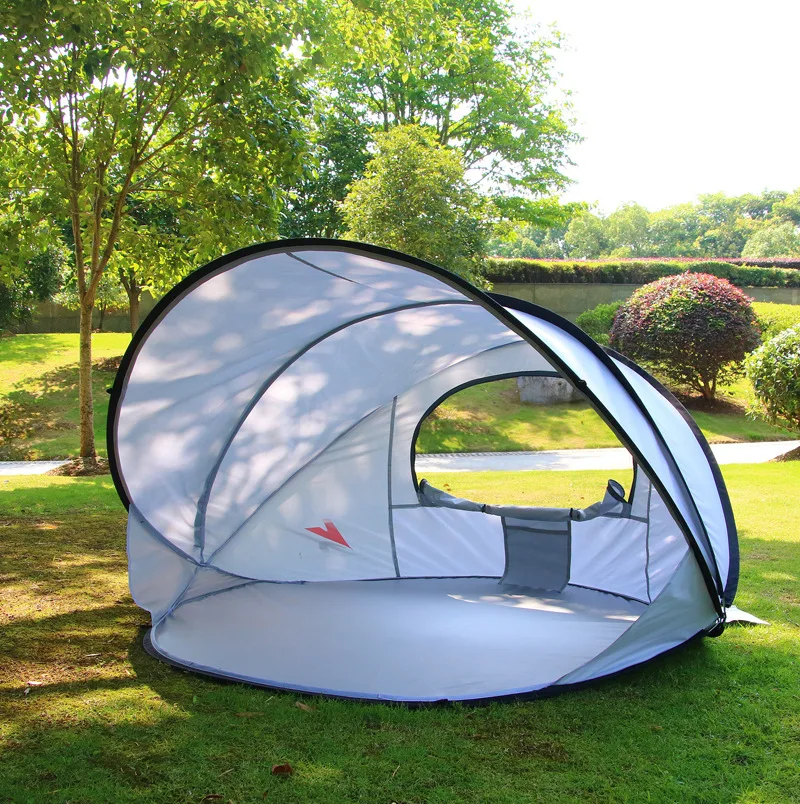 Pop Up Beach 3-4 Person Portable Instant Tent with UV Protection Sun Shade Shelter Beach Cabana Tent with Carry Bag Sandbag